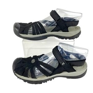 Keen Sandals Women's 10.5 Lyn Flats Strappy Black 41 Activewear Casual Shoes EUC